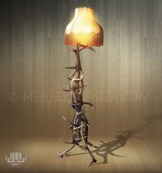 lampa z poroza jelenia